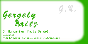 gergely maitz business card